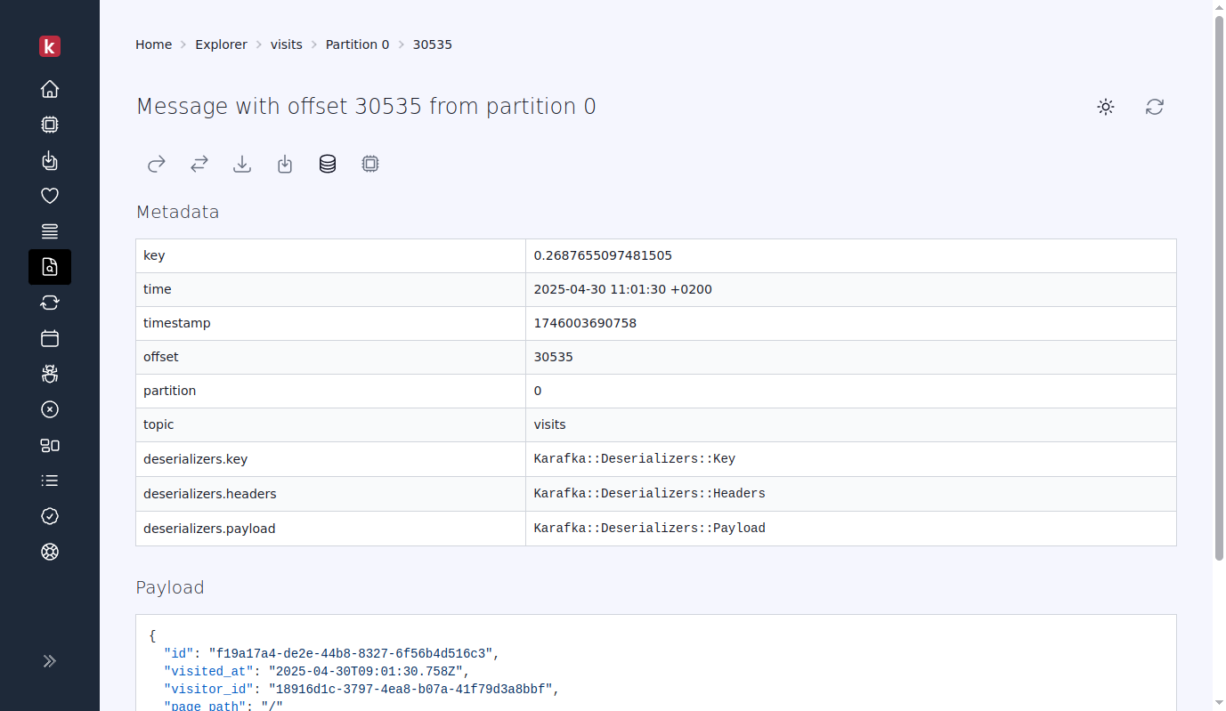 karafka web explorer view